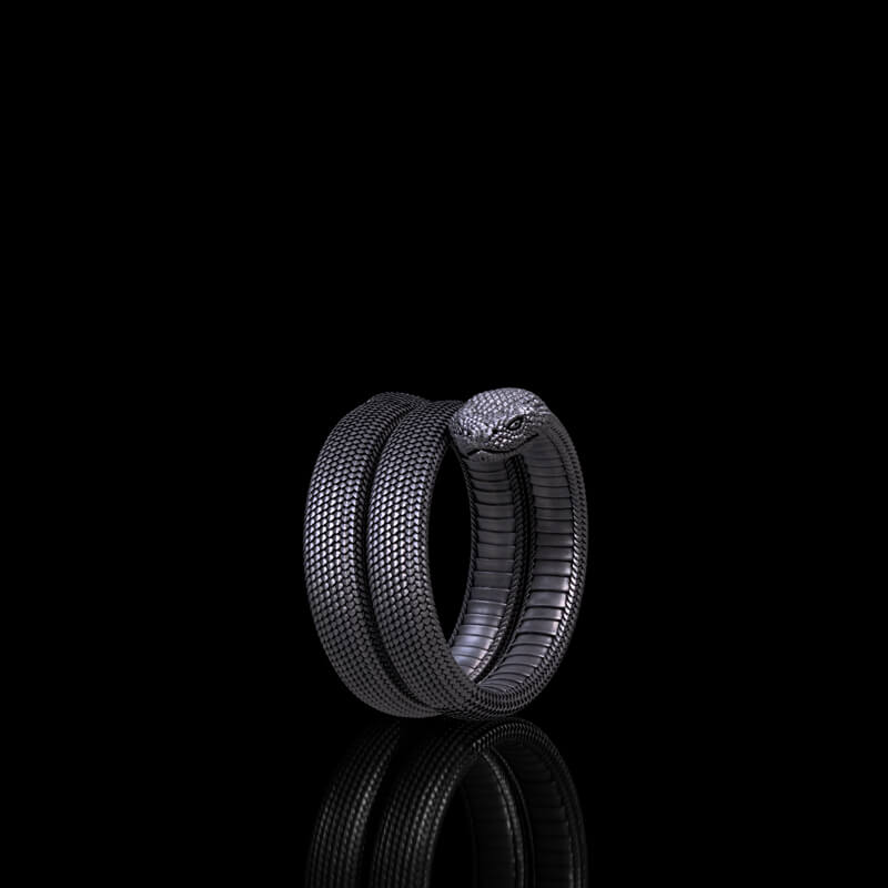 Double Headed Snake 925 Sterling Silver Ring