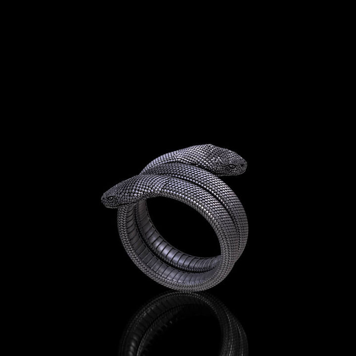 Double Headed Snake 925 Sterling Silver Ring