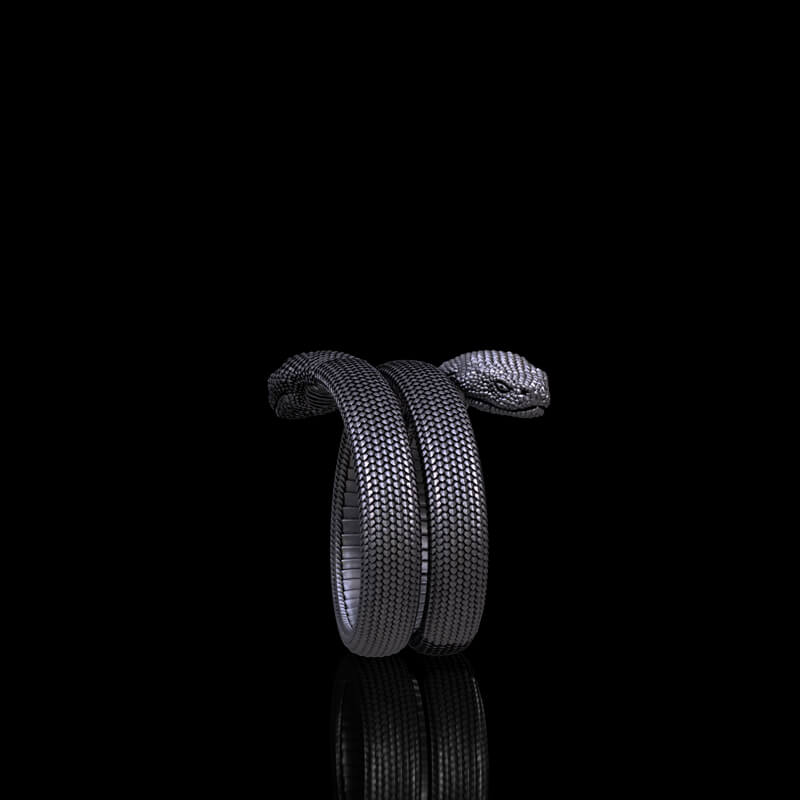 Double Headed Snake 925 Sterling Silver Ring