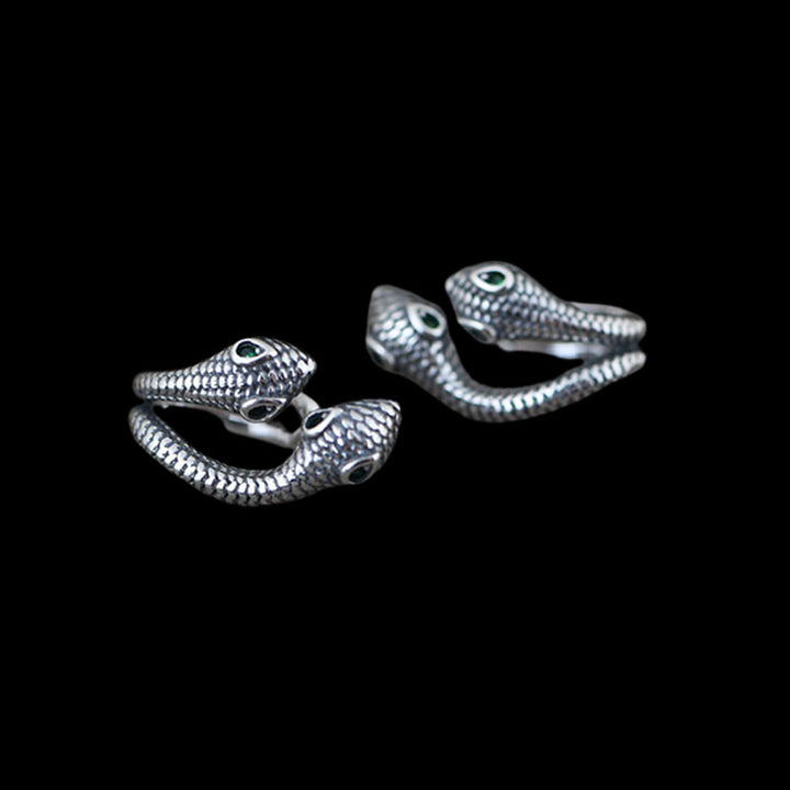Double Snake 925 Sterling Silver Ear Cuffs
