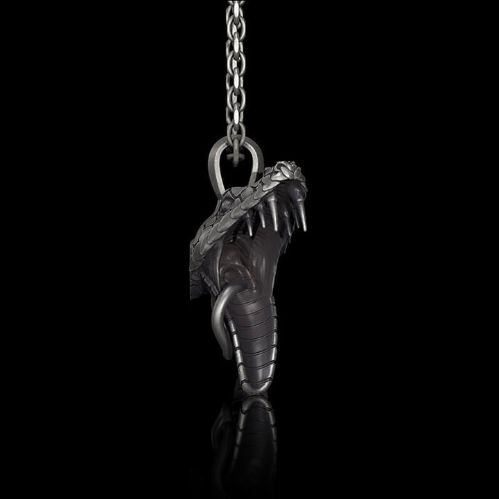 Double Snake Heads 925 Sterling Silver Animal Pendant