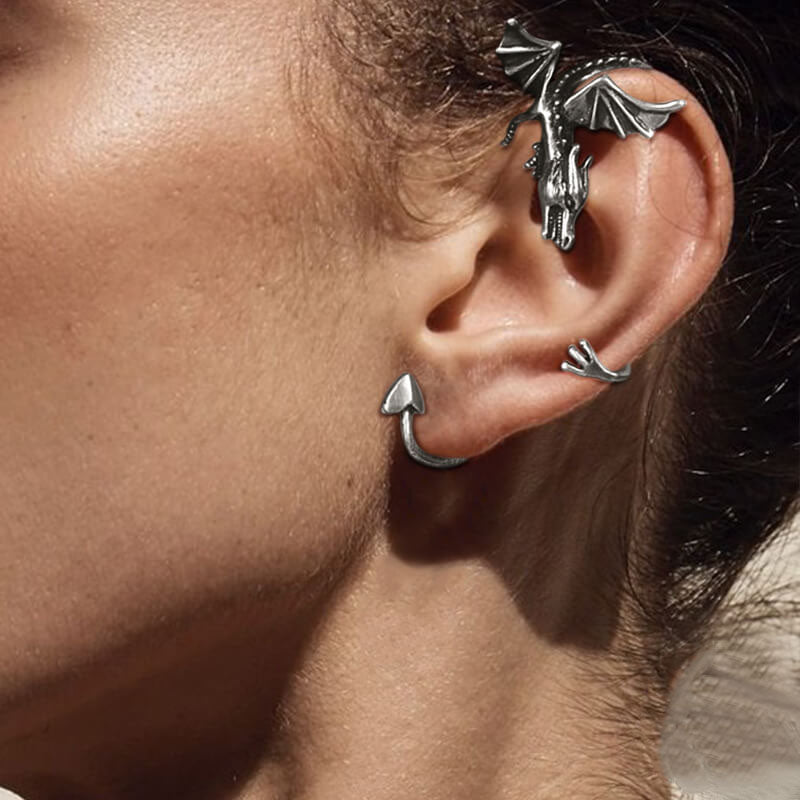 Dragon 925 Sterling Silver Ear Cuff Earring