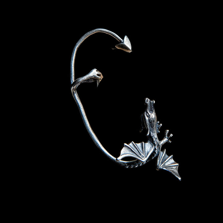 Dragon 925 Sterling Silver Ear Cuff Earring