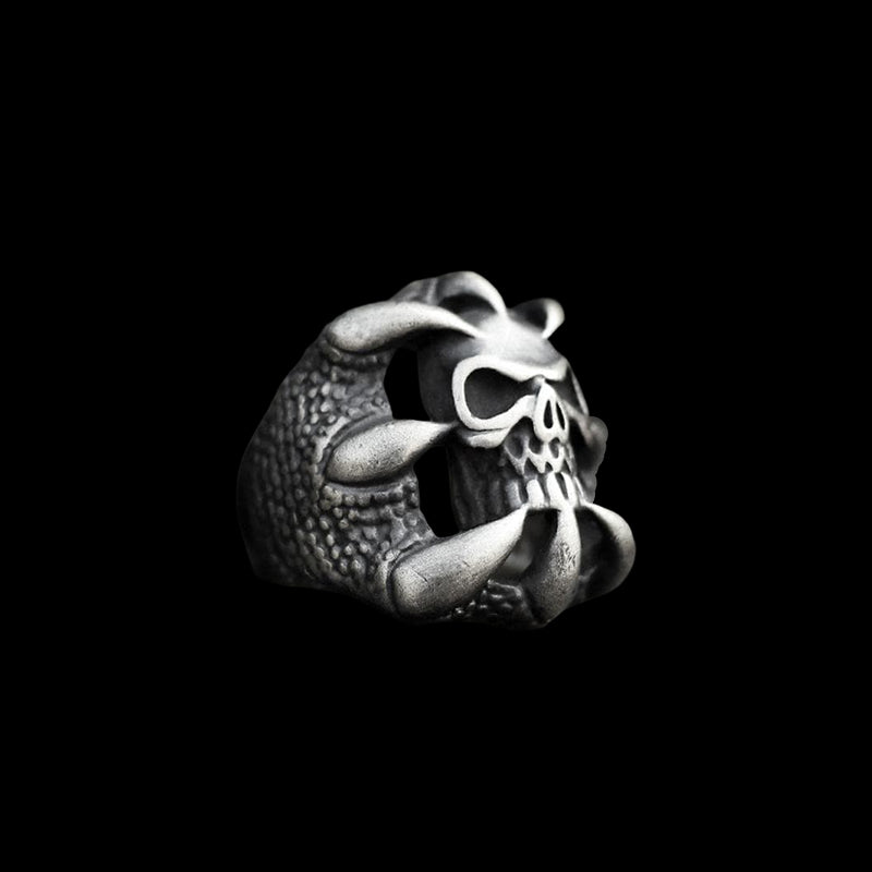Dragon Claw Skull 925 Sterling Silver Ring