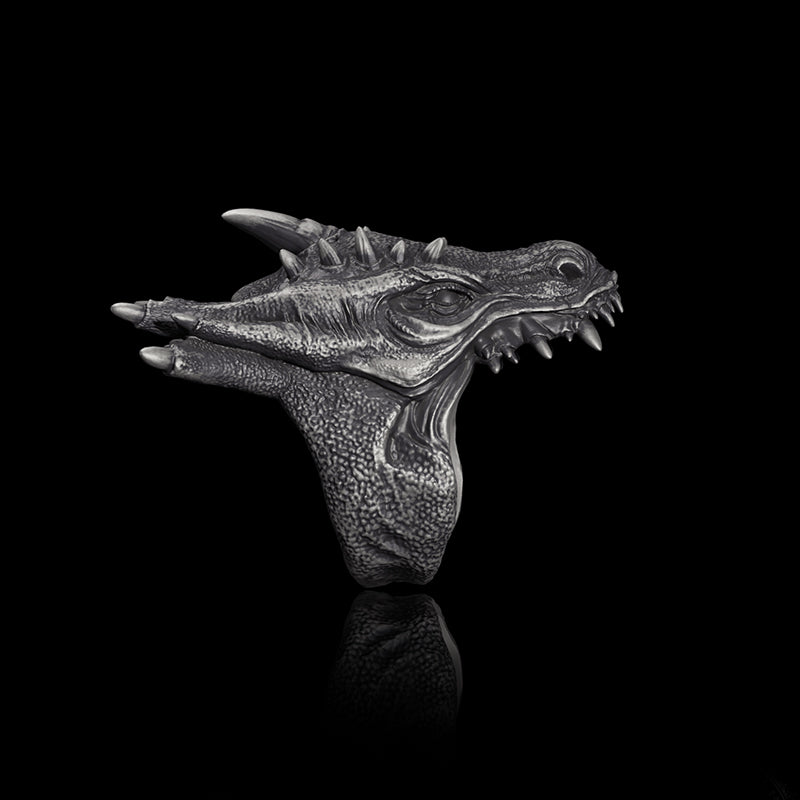 Dragon Head 925 Sterling Silver Animal Ring