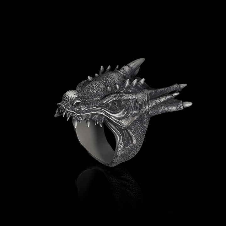 Dragon Head 925 Sterling Silver Animal Ring
