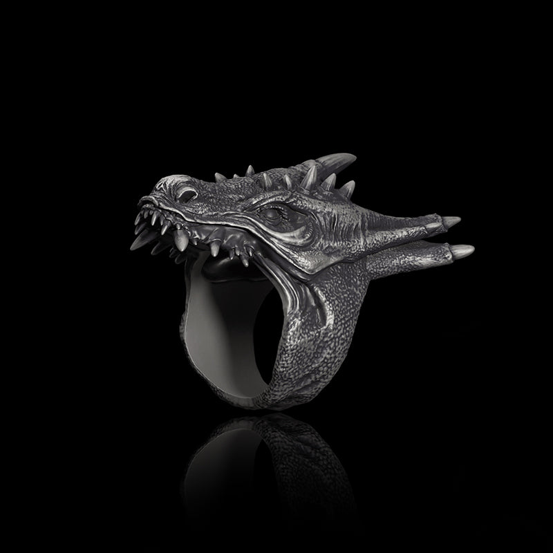 Dragon Head 925 Sterling Silver Animal Ring