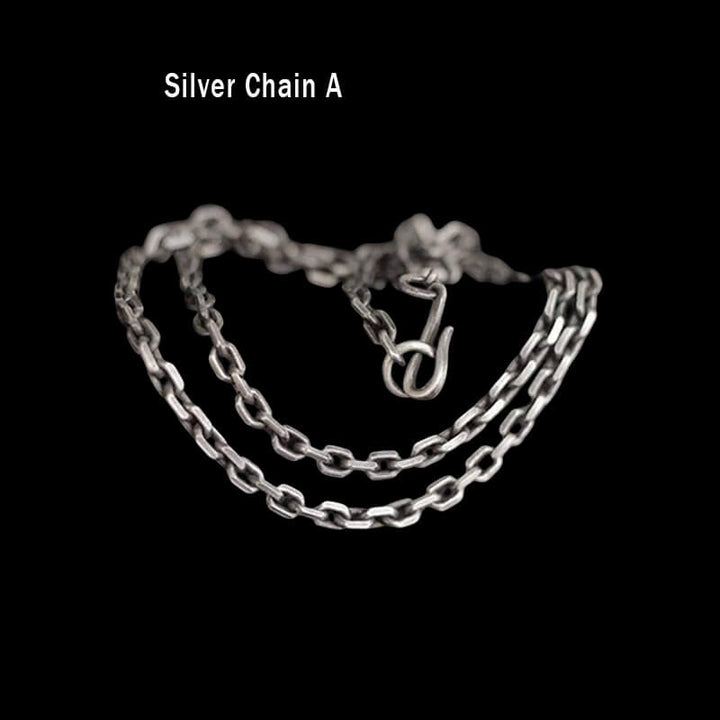 Dragon Skeleton 925 Sterling Silver Skull Pendant