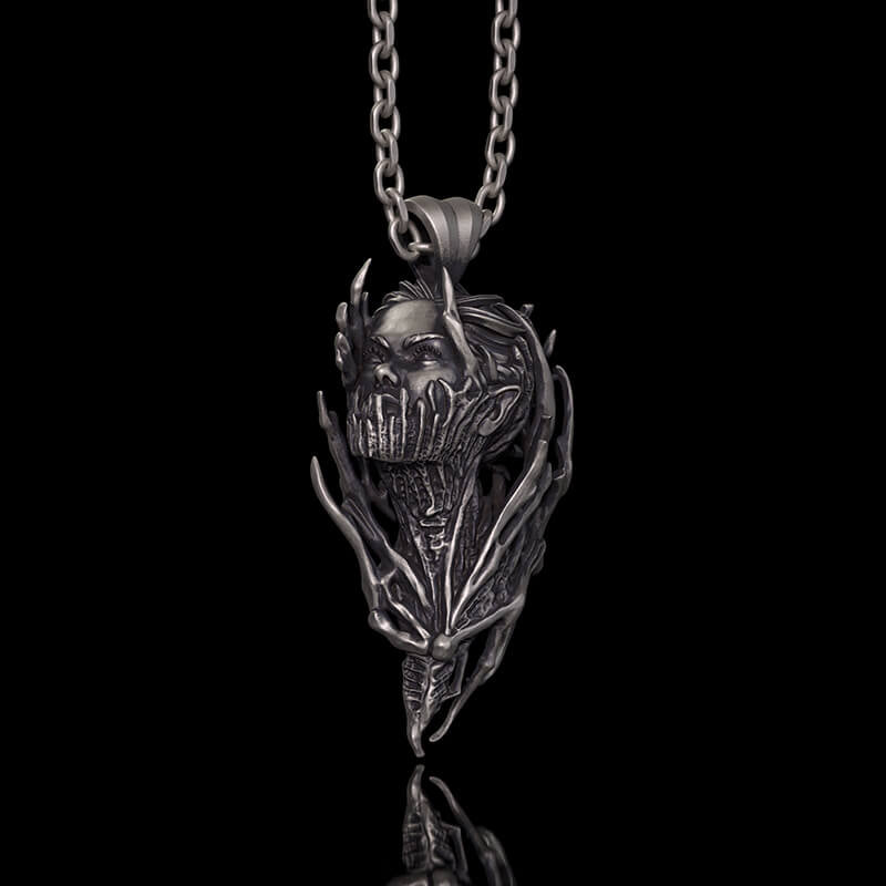 Dragon Warrior Gothic Sterling Silver Pendant | RoyalLuster.com
