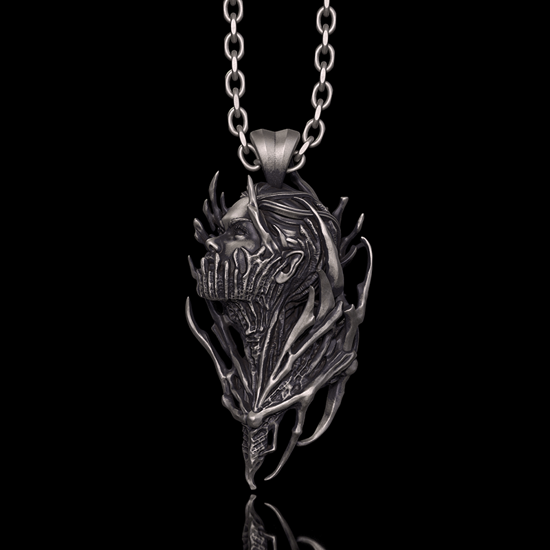 Dragon Warrior Gothic Sterling Silver Pendant | RoyalLuster.com