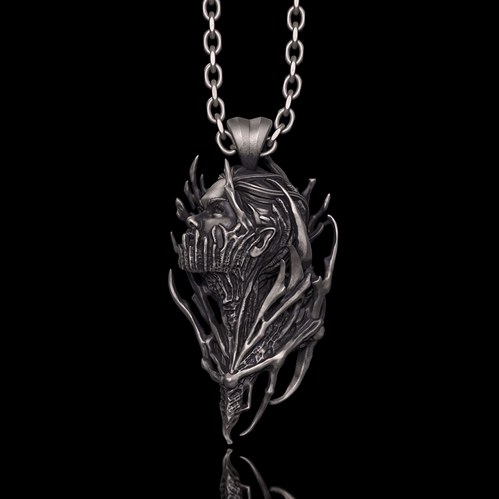 Dragon Warrior Gothic Sterling Silver Pendant | RoyalLuster.com