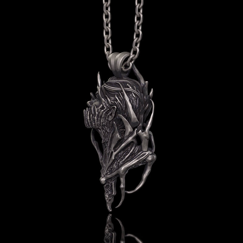 Dragon Warrior Gothic Sterling Silver Pendant | RoyalLuster.com
