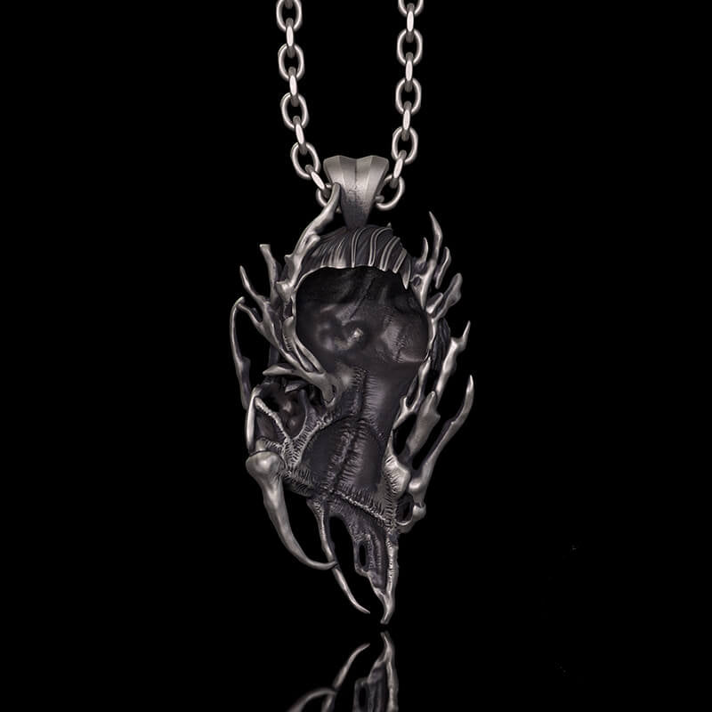 Dragon Warrior Gothic Sterling Silver Pendant | RoyalLuster.com