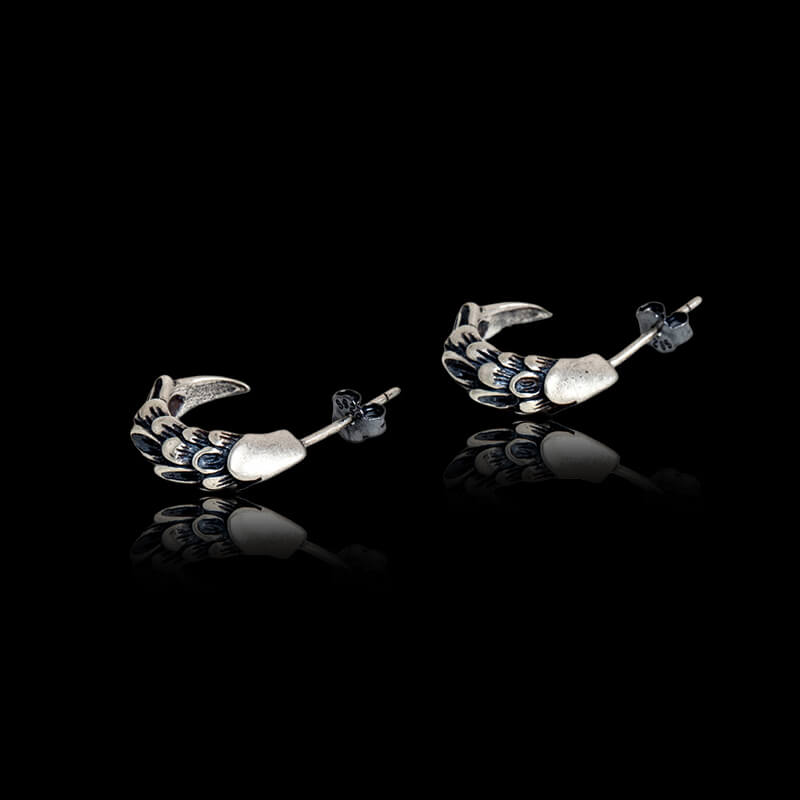 Eagle Claw 925 Sterling Silver Stud Earrings