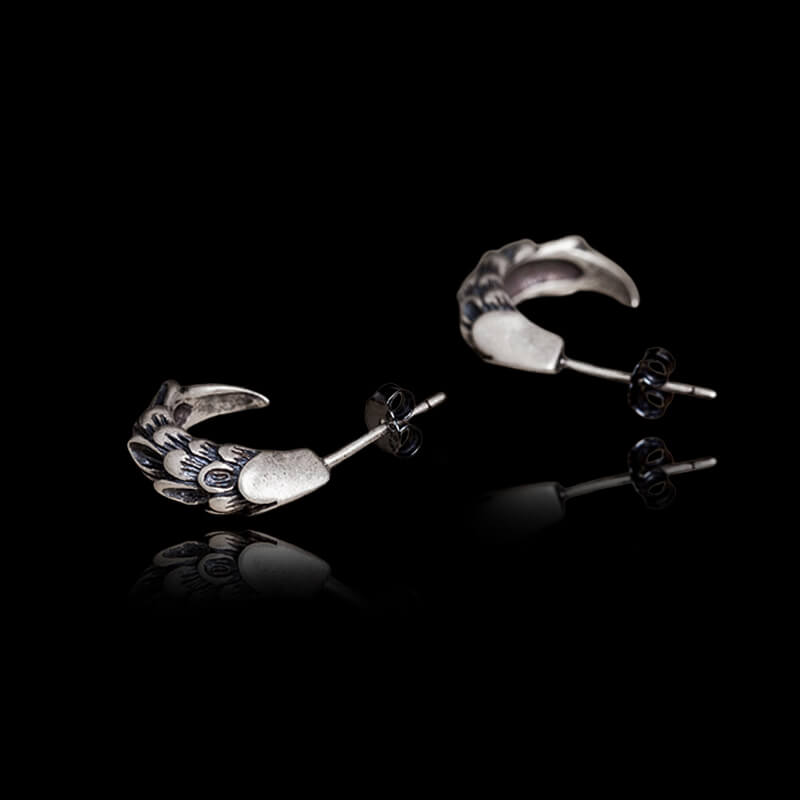 Eagle Claw 925 Sterling Silver Stud Earrings