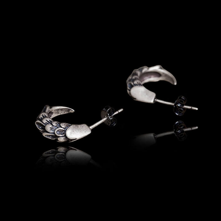 Eagle Claw 925 Sterling Silver Stud Earrings