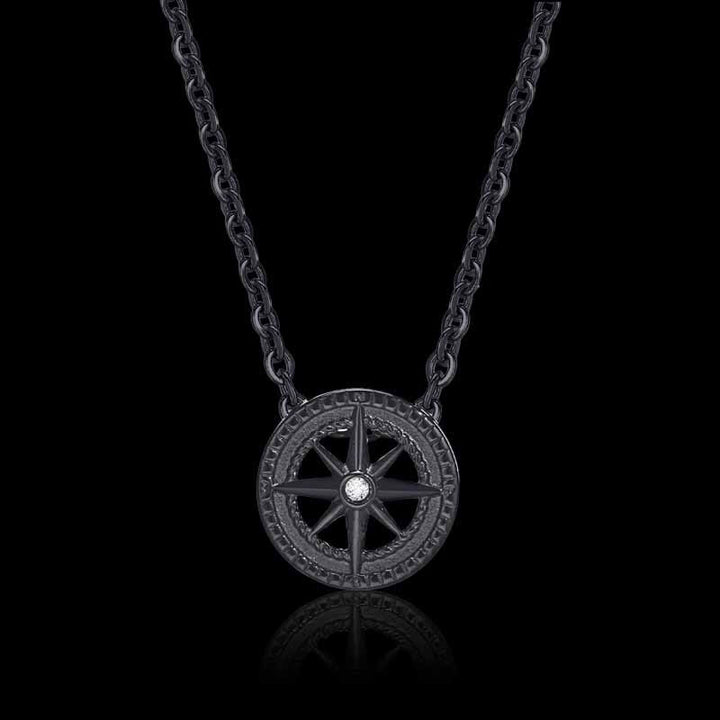Eight awn star Zirconia Stainless Steel Necklace 03 | RoyalLuster.com