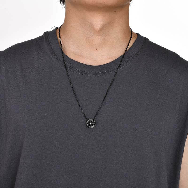 Eight awn star Zirconia Stainless Steel Necklace 04 | RoyalLuster.com