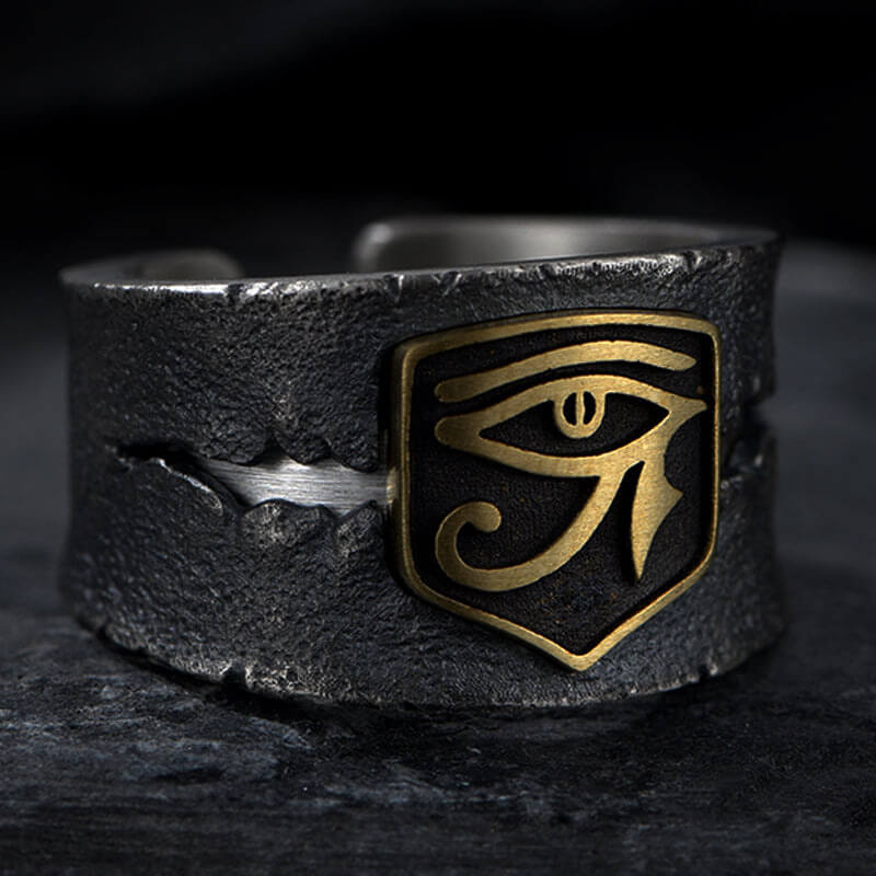 Eye of Horus 925 Sterling Silver Men's Ring
