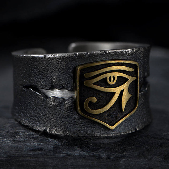 Eye of Horus 925 Sterling Silver Men's Ring