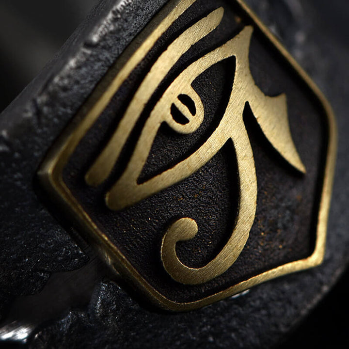 Eye of Horus 925 Sterling Silver Men's Ring