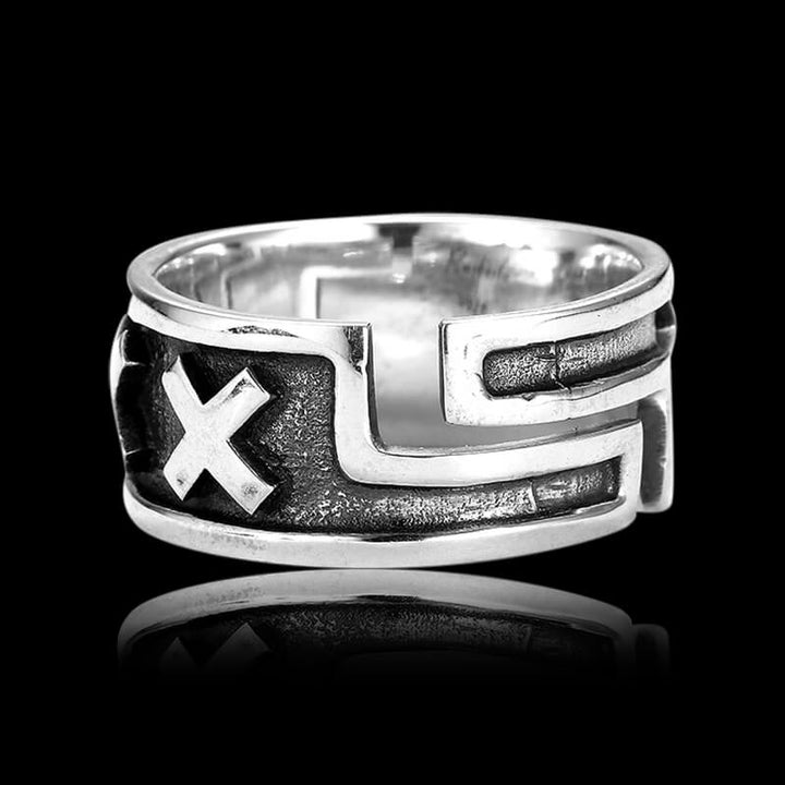 Eye of Horus 925 Sterling Silver Open Couple Ring