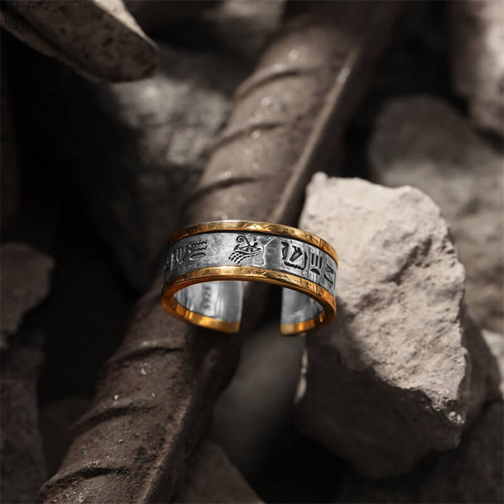 Eye of Horus Rune 925 Sterling Silver Men's Ring