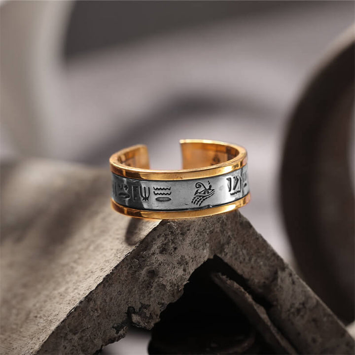Eye of Horus Rune 925 Sterling Silver Men's Ring 03 | RoyalLuster.com