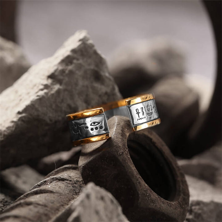 Eye of Horus Rune 925 Sterling Silver Men's Ring