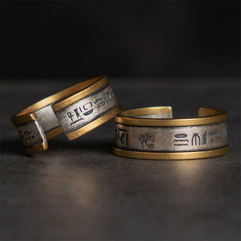 Eye of Horus Rune 925 Sterling Silver Men's Ring 04 | RoyalLuster.com