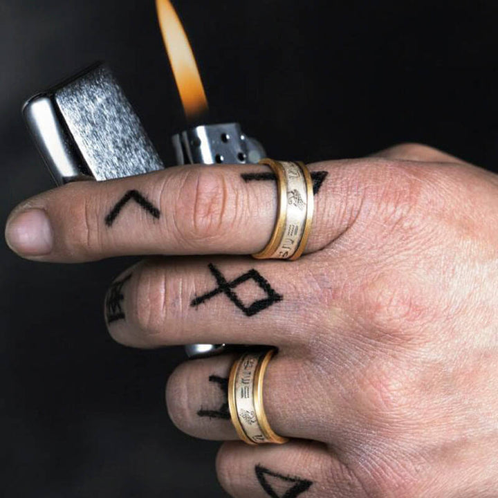 Eye of Horus Rune 925 Sterling Silver Men's Ring 05 | RoyalLuster.com