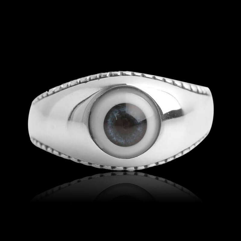 Eye Pattern Adjustable 925 Sterling Silver Ring 01 | RoyalLuster.com