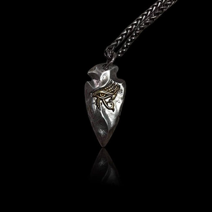 Eye of horus Stone Spear 925 Sterling Silver Pendant