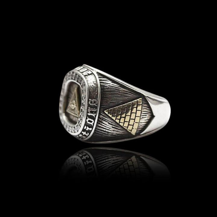 Eye of Providence 925 Sterling Silver Masonic Ring