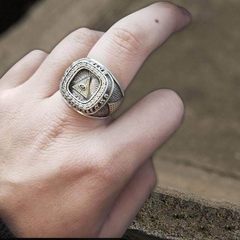 Eye of Providence 925 Sterling Silver Masonic Ring