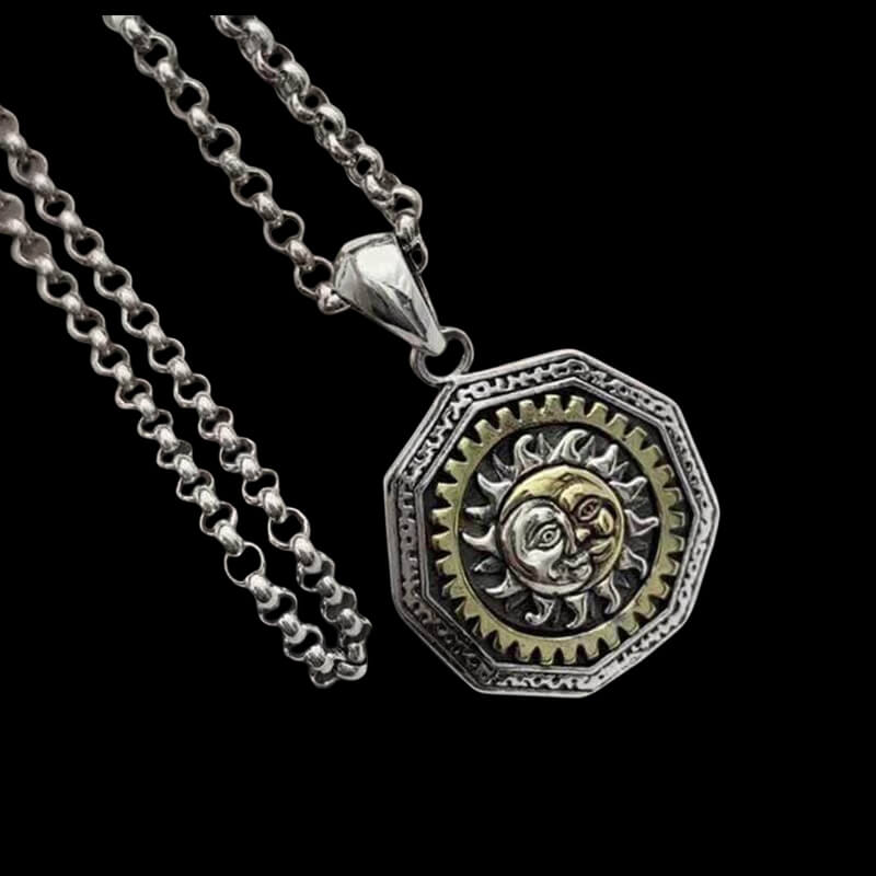 Eye of Providence 925 Sterling Silver Sun God Pendant