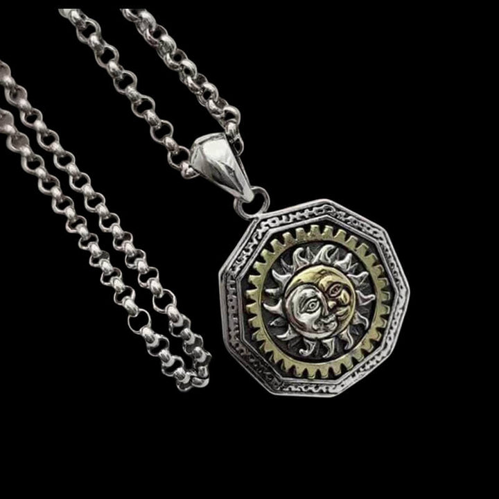 Eye of Providence 925 Sterling Silver Sun God Pendant