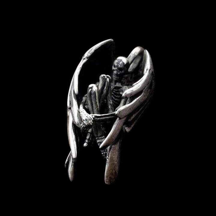 Fallen Angel 925 Sterling Silver Skeleton Pendant