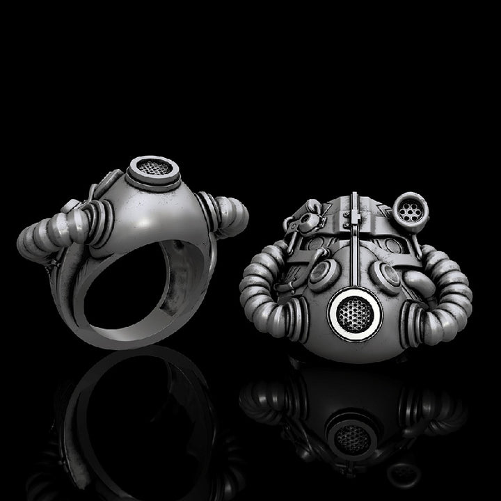 Fallout Helmet 925 Sterling Silver Ring