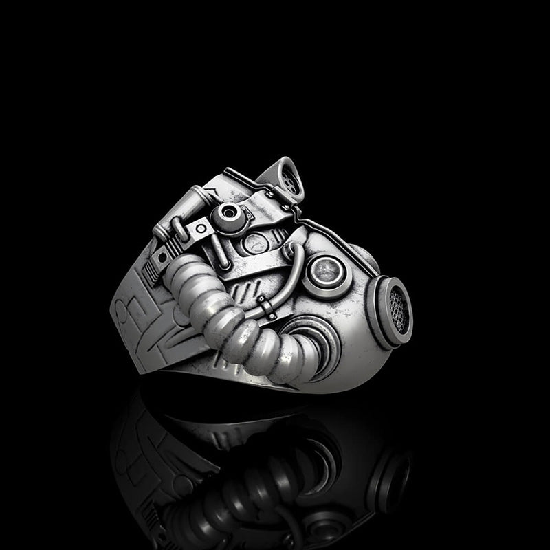Fallout Helmet 925 Sterling Silver Ring