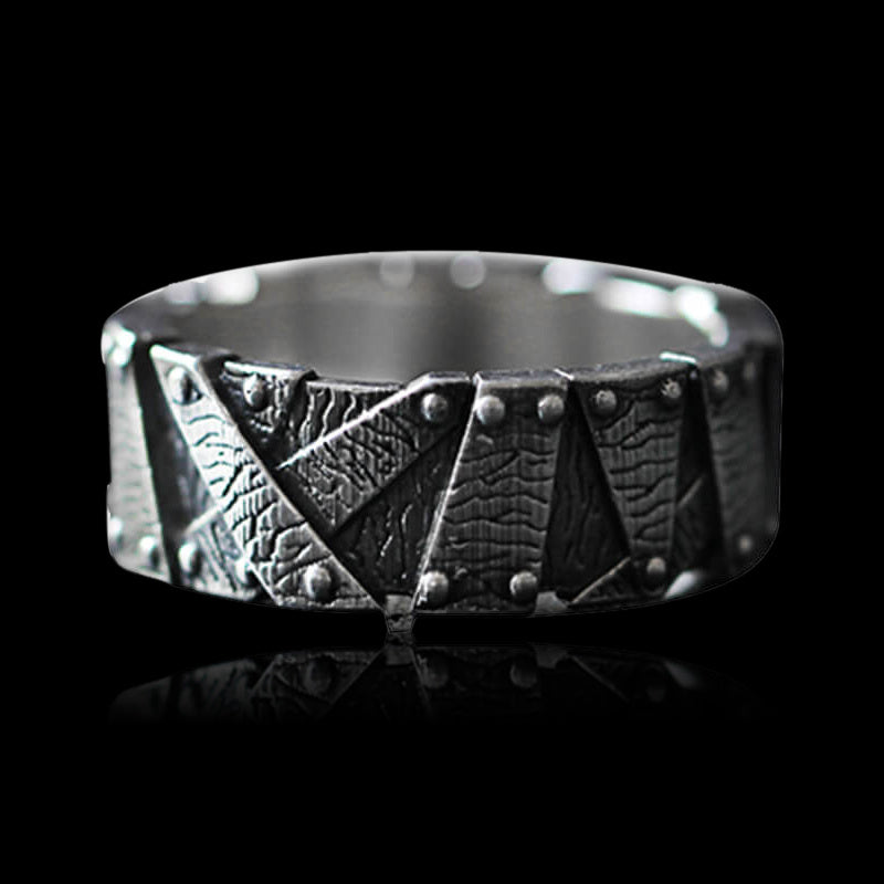 Fence 925 Sterling Silver Men's Ring 01 | RoyalLuster.com