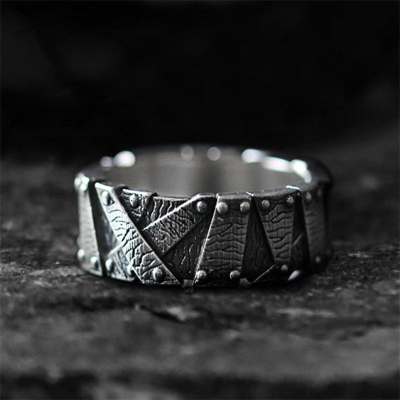 Fence 925 Sterling Silver Men's Ring 02 | RoyalLuster.com