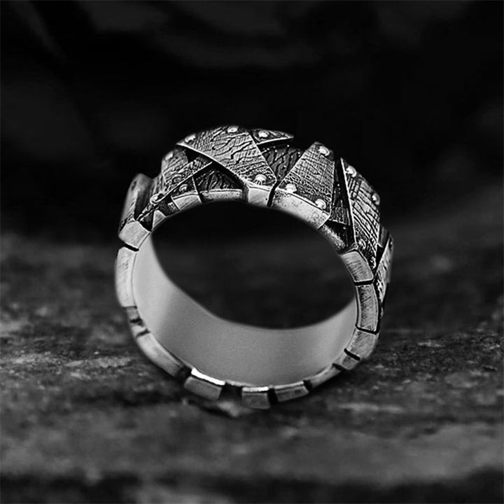 Fence 925 Sterling Silver Men's Ring 03 | RoyalLuster.com