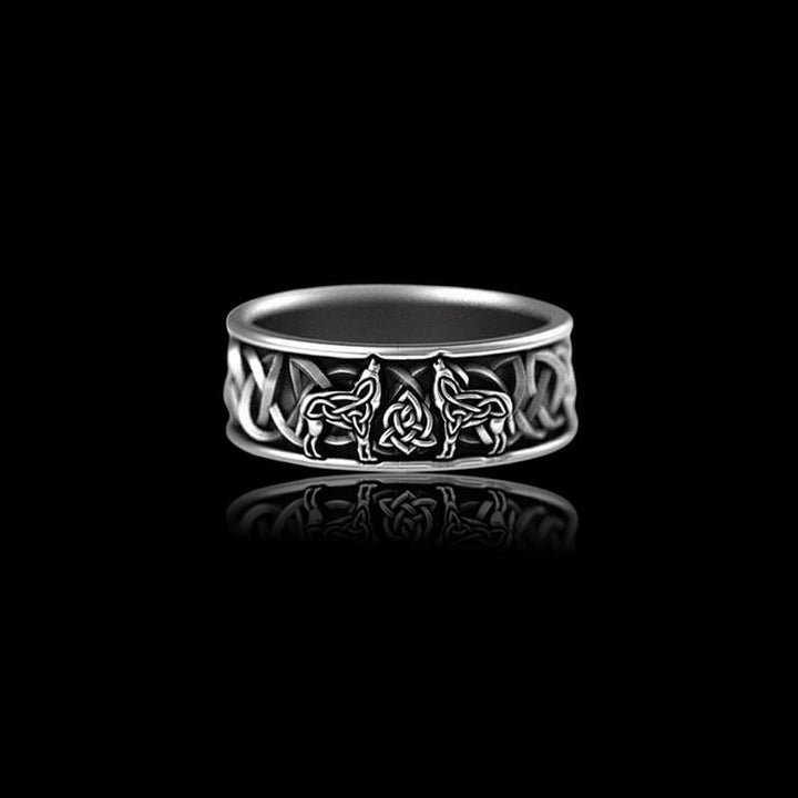 Fenris-wolf 925 Sterling Silver Viking Ring
