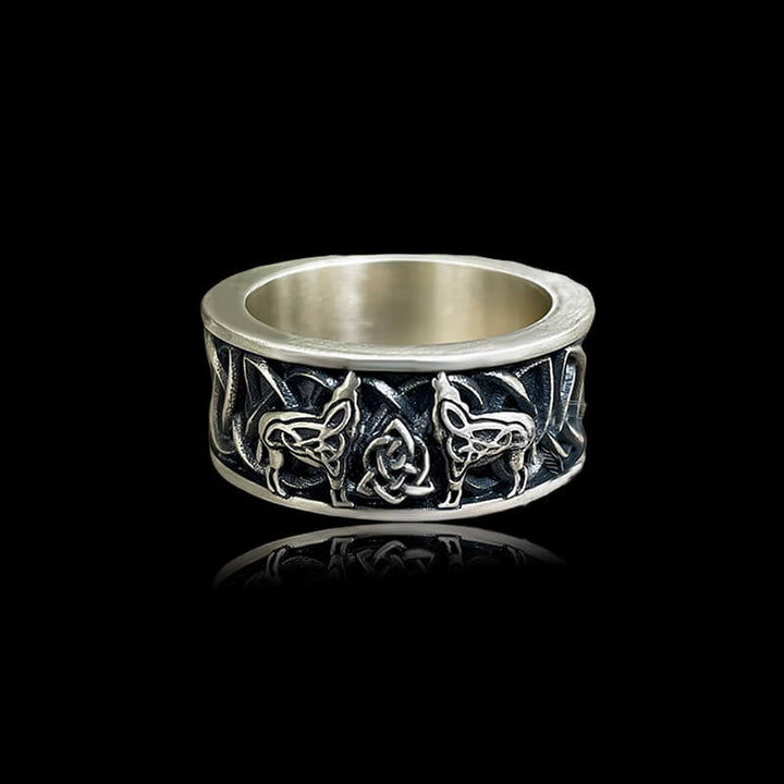 Fenris-wolf 925 Sterling Silver Viking Ring