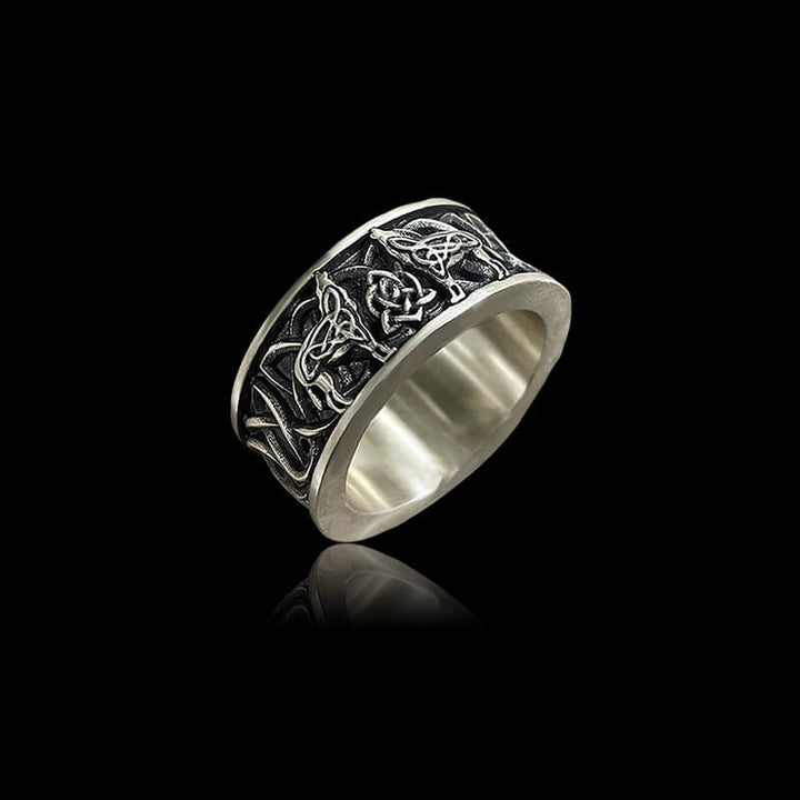 Fenris-wolf 925 Sterling Silver Viking Ring