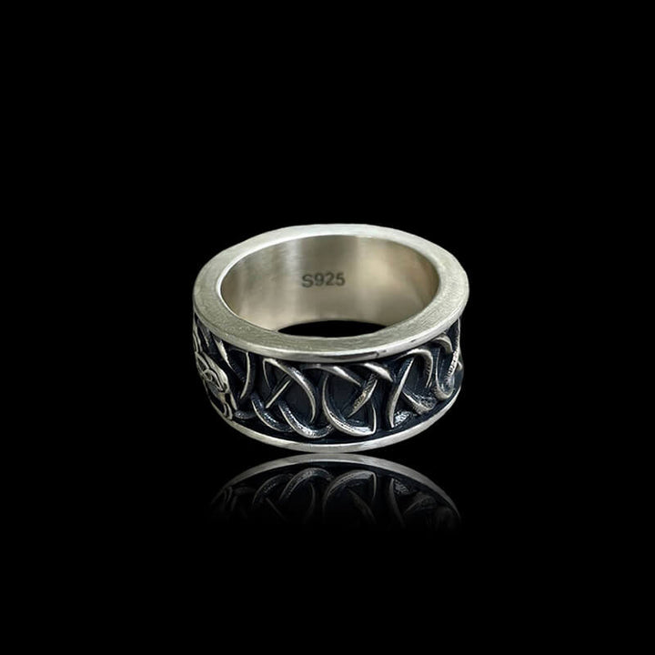 Fenris-wolf 925 Sterling Silver Viking Ring