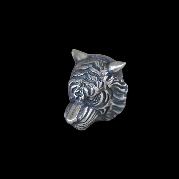 Ferocious Tiger 925 Sterling Silver Earrings