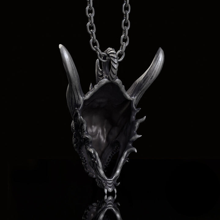 Fierce Dinosaur Head Sterling Silver Jewelry Set
