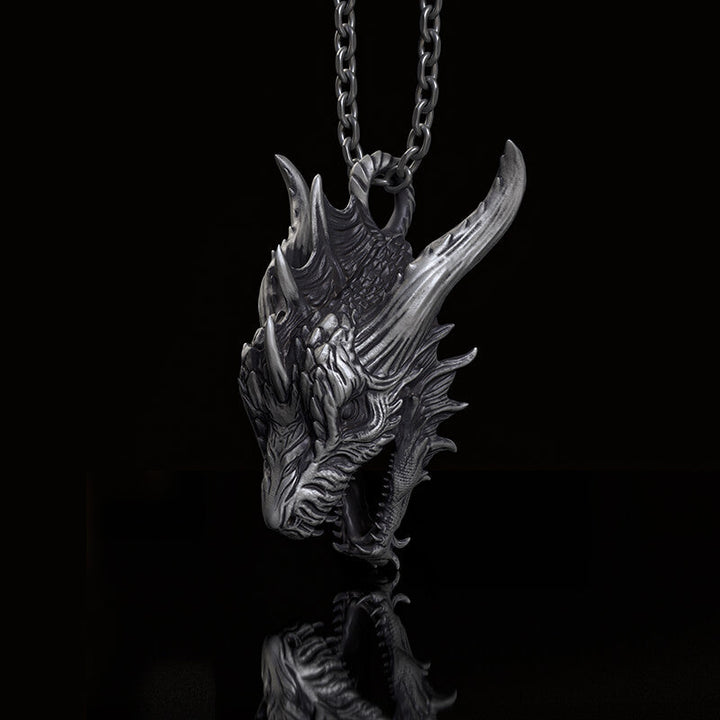 Fierce Dinosaur Head Sterling Silver Jewelry Set | RoyalLuster.com